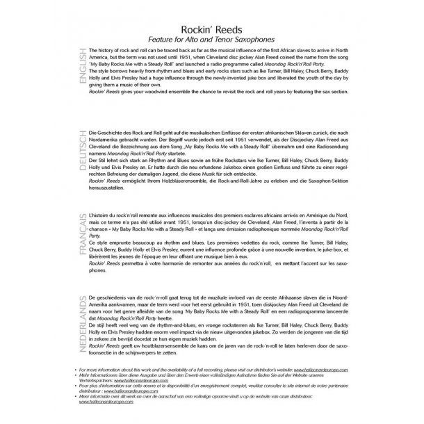 Rockin' Reeds : feature for Alto and Tenor Saxophones with opt. Percussion